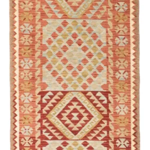 Løper Kelimteppe - Orientalsk - 193 x 84 cm - lys rød