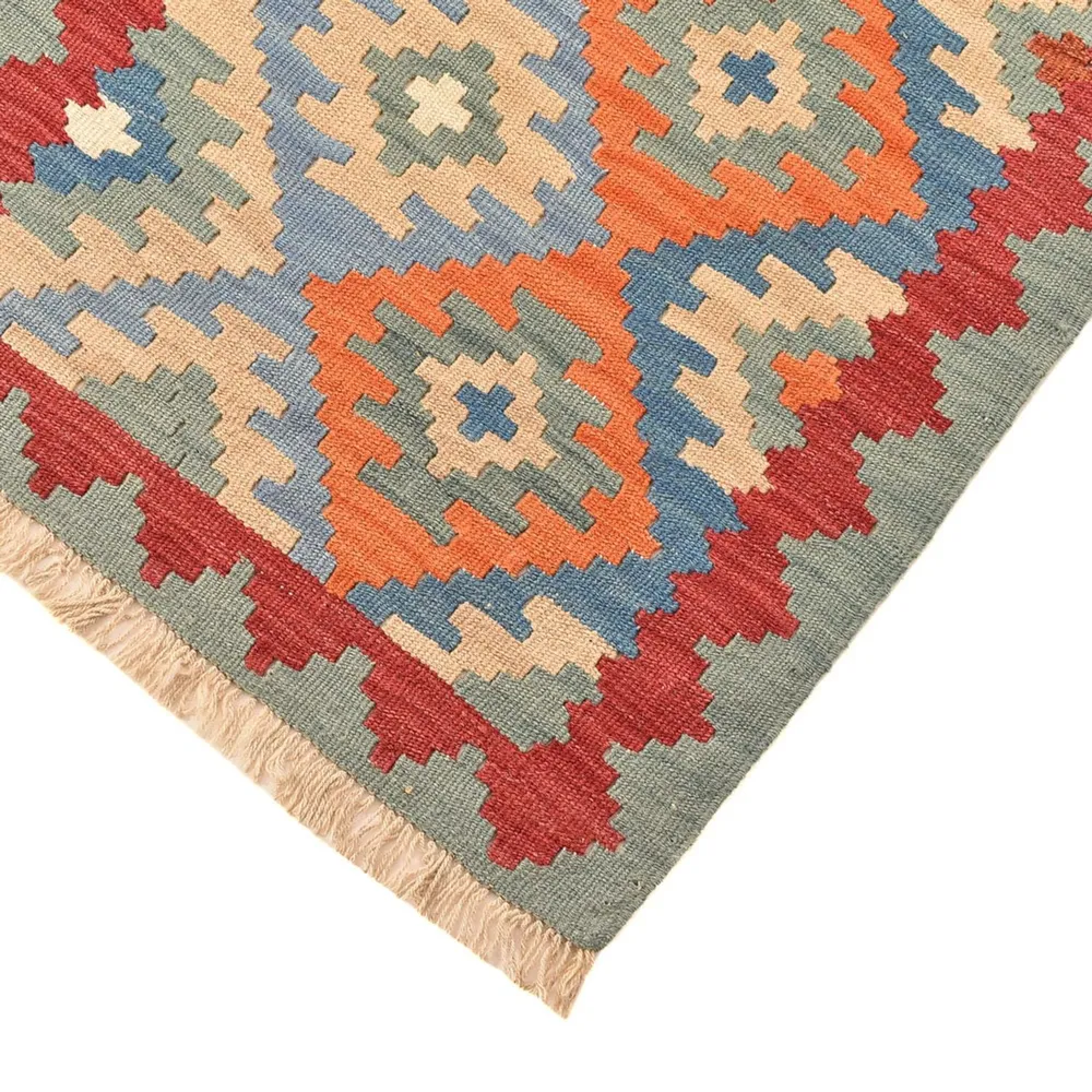 Løper Kelimteppe - Orientalsk - 194 x 66 cm - flerfarget