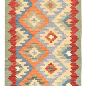 Løper Kelimteppe - Orientalsk - 194 x 66 cm - flerfarget