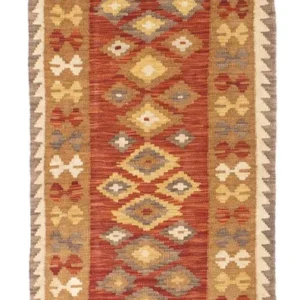 Løper Kelimteppe - Orientalsk - 194 x 67 cm - rust