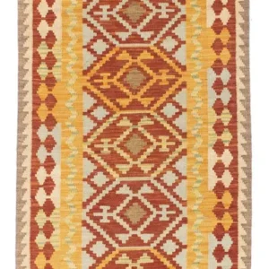 Løper Kelimteppe - Orientalsk - 195 x 73 cm - rød