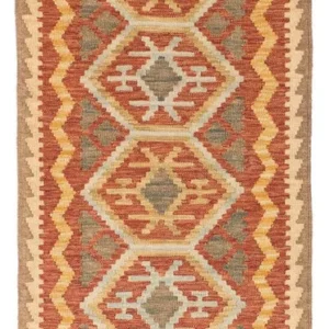 Løper Kelimteppe - Orientalsk - 195 x 75 cm - beige
