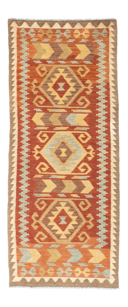 Løper Kelimteppe - Orientalsk - 195 x 75 cm - oransje