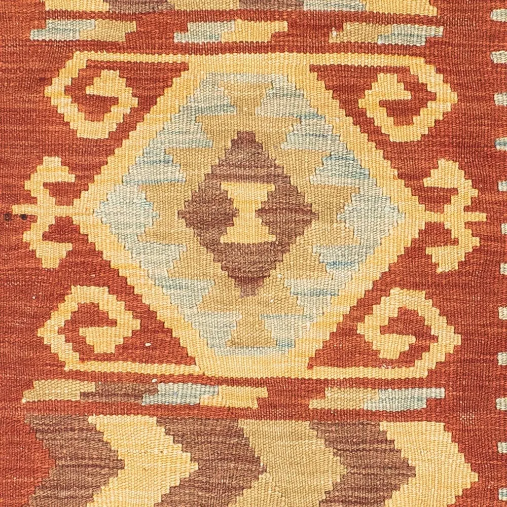 Løper Kelimteppe - Orientalsk - 195 x 75 cm - oransje