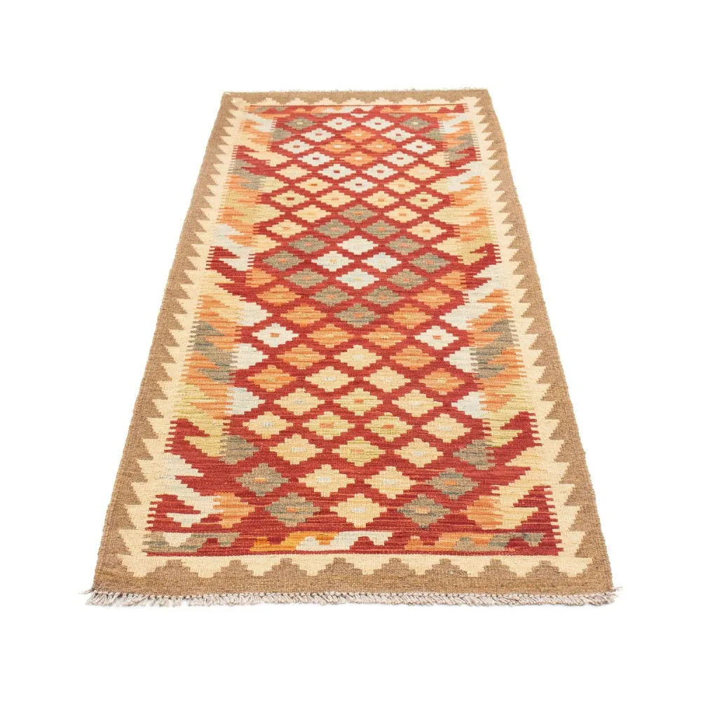 Løper Kelimteppe - Orientalsk - 195 x 74 cm - rust