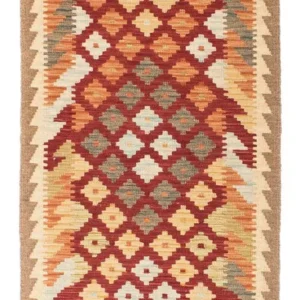Løper Kelimteppe - Orientalsk - 195 x 74 cm - rust