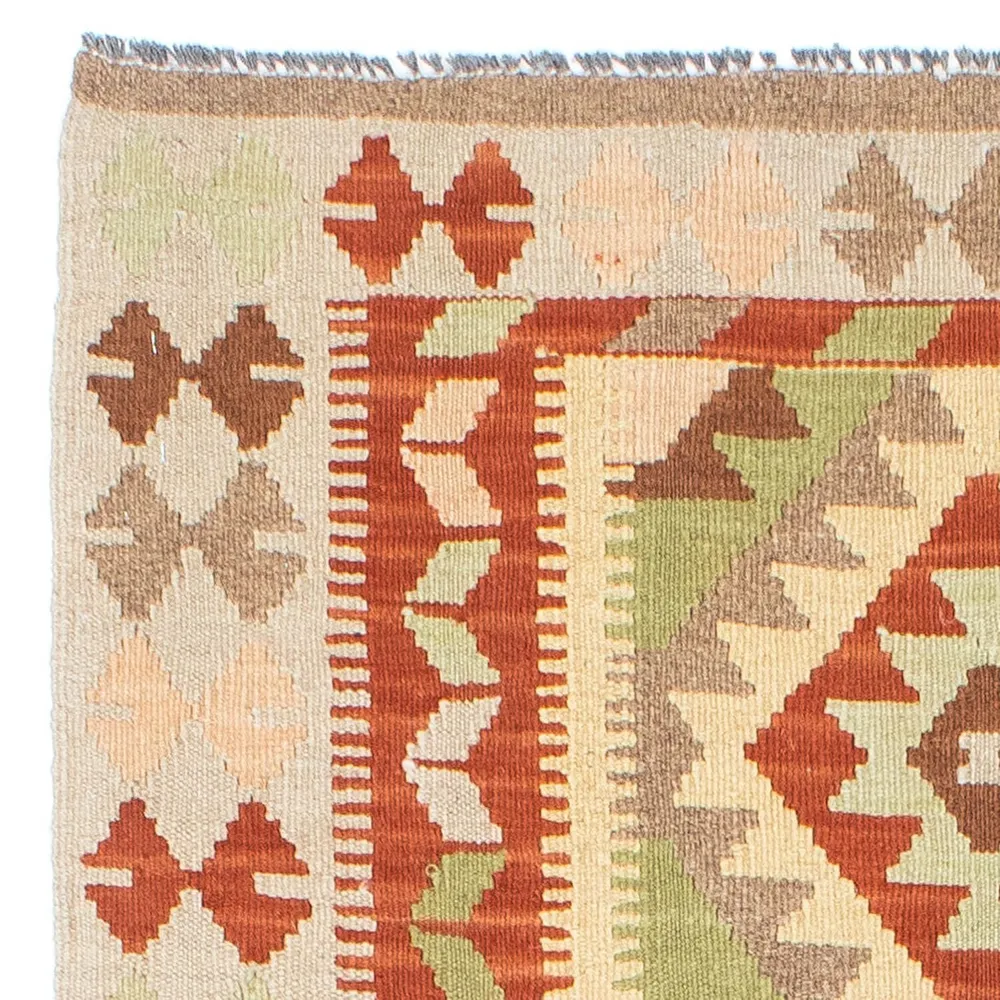 Løper Kelimteppe - Orientalsk - 196 x 86 cm - beige