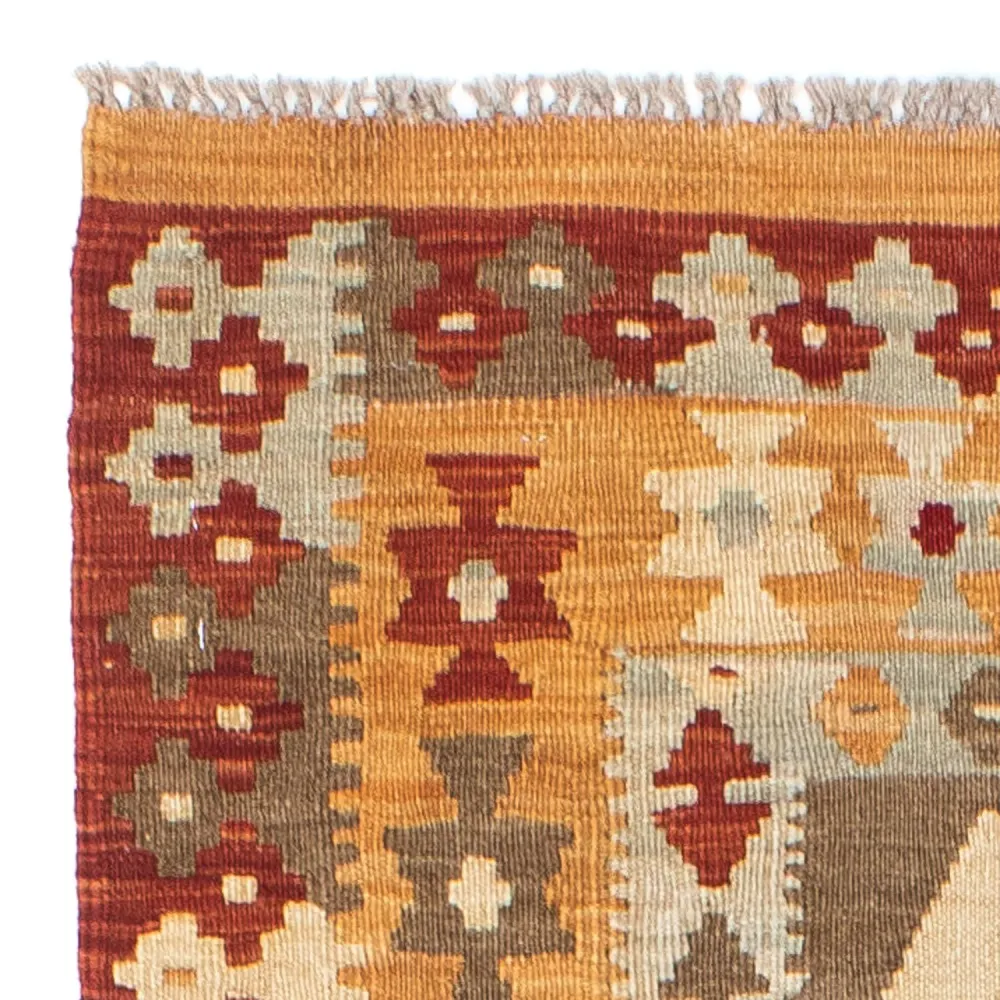 Løper Kelimteppe - Orientalsk - 196 x 72 cm - beige