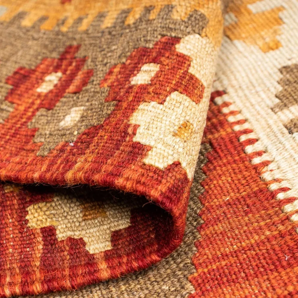 Løper Kelimteppe - Orientalsk - 196 x 72 cm - beige