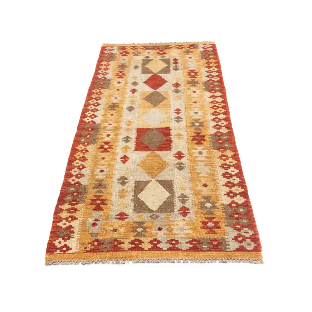 Løper Kelimteppe - Orientalsk - 196 x 72 cm - beige