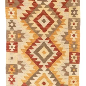Løper Kelimteppe - Orientalsk - 197 x 69 cm - beige