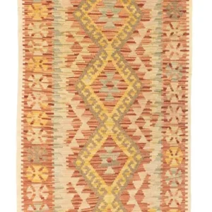 Løper Kelimteppe - Orientalsk - 197 x 72 cm - beige