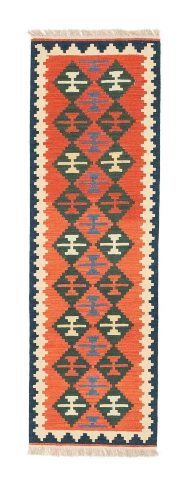 Løper Kelimteppe - Orientalsk - 197 x 62 cm - oransje