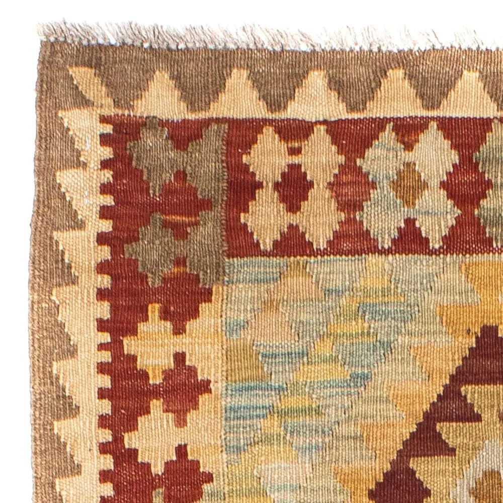 Løper Kelimteppe - Orientalsk - 198 x 75 cm - beige