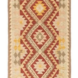 Løper Kelimteppe - Orientalsk - 198 x 73 cm - beige