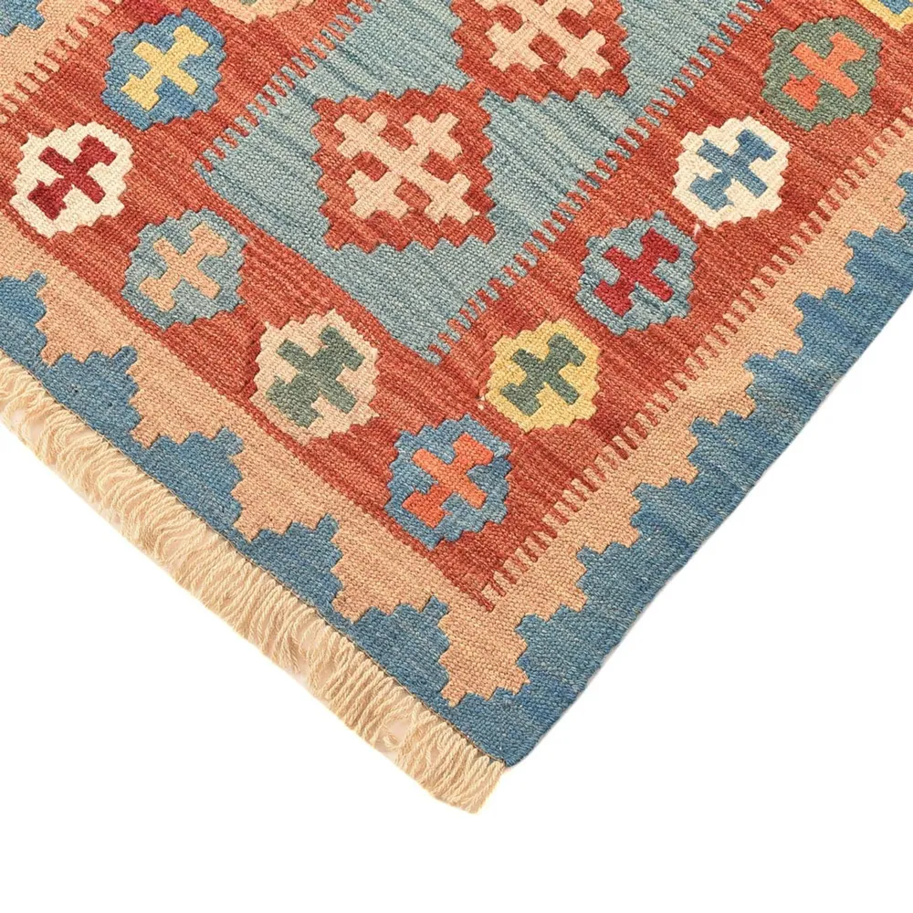 Løper Kelimteppe - Orientalsk - 198 x 61 cm - flerfarget