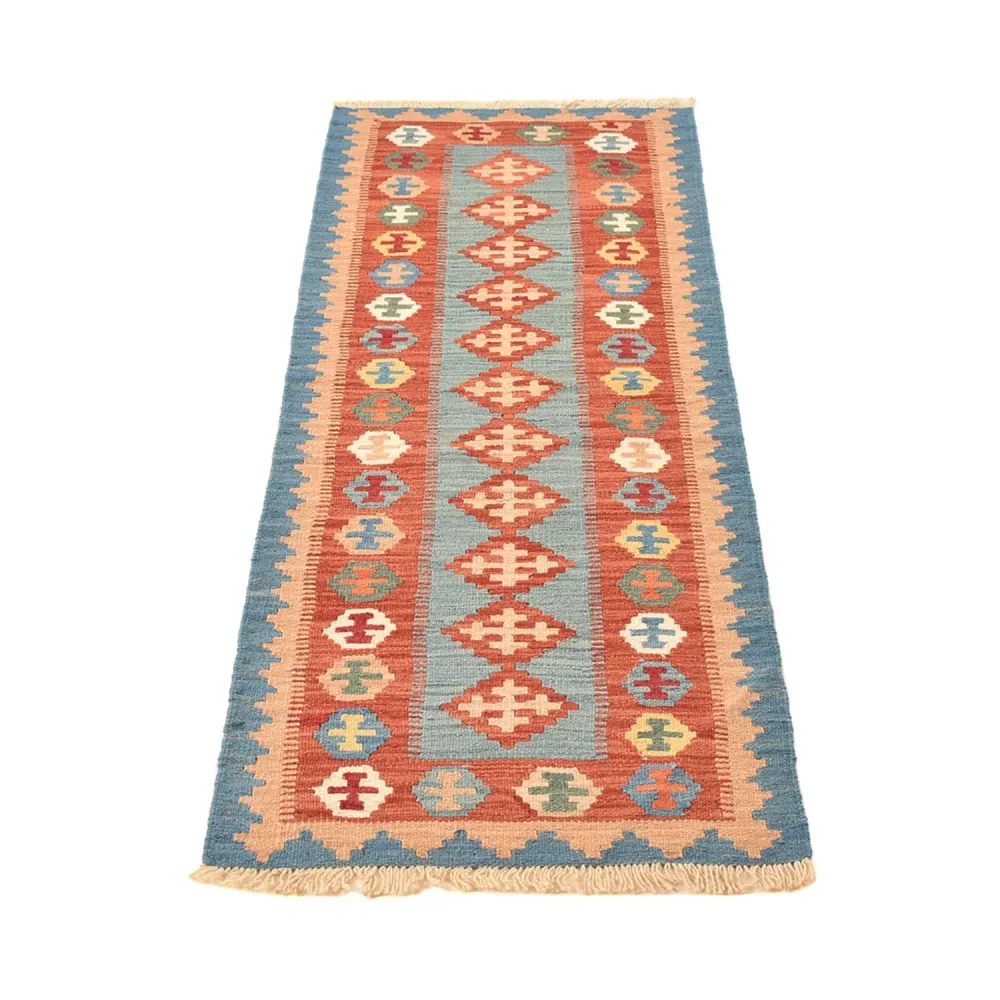 Løper Kelimteppe - Orientalsk - 198 x 61 cm - flerfarget