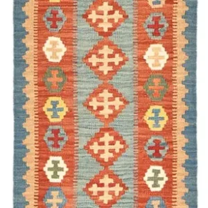 Løper Kelimteppe - Orientalsk - 198 x 61 cm - flerfarget