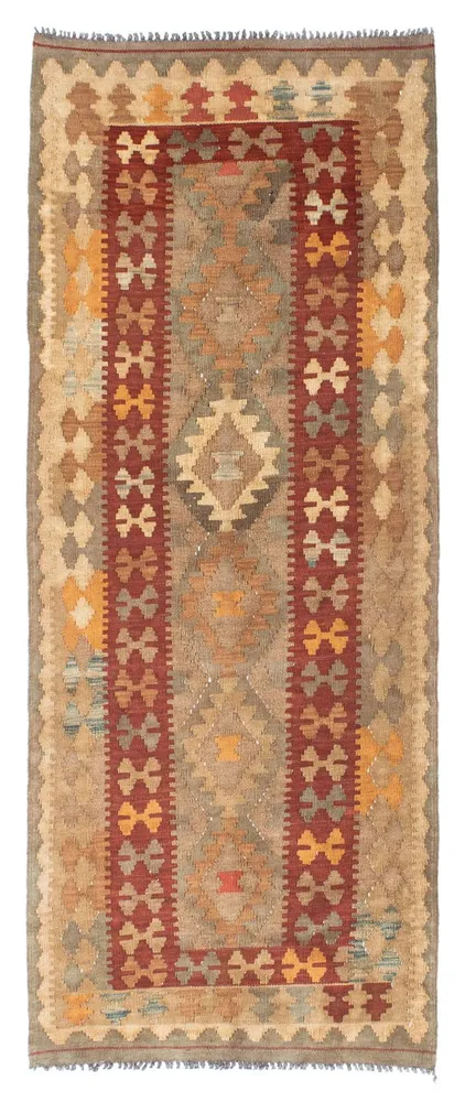Løper Kelimteppe - Orientalsk - 198 x 81 cm - lysebrun
