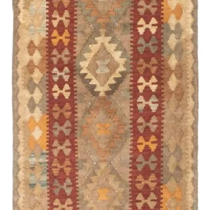 Løper Kelimteppe - Orientalsk - 198 x 81 cm - lysebrun