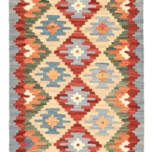Løper Kelimteppe - Orientalsk - 199 x 68 cm - flerfarget