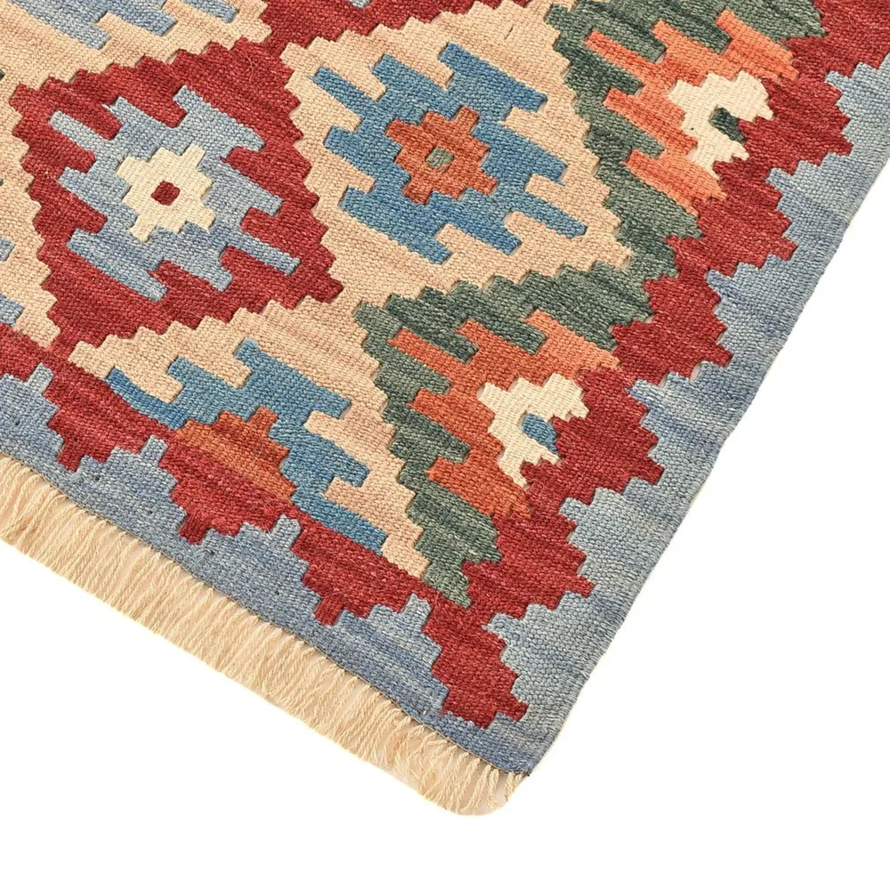 Løper Kelimteppe - Orientalsk - 199 x 68 cm - flerfarget