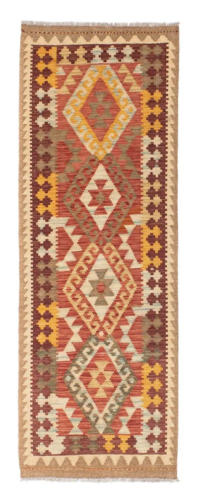 Løper Kelimteppe - Orientalsk - 199 x 67 cm - lysebrun