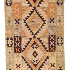Løper Kelimteppe - Orientalsk - 200 x 69 cm - beige