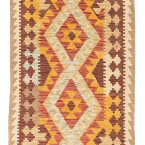 Løper Kelimteppe - Orientalsk - 200 x 70 cm - beige