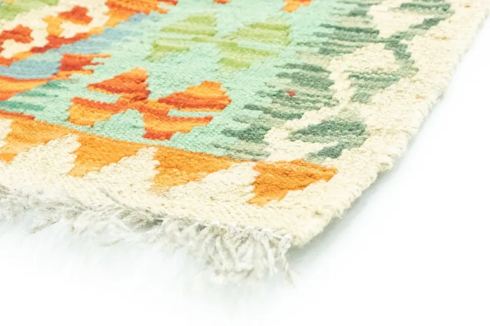 Løper Kelimteppe - Orientalsk - 200 x 68 cm - farget