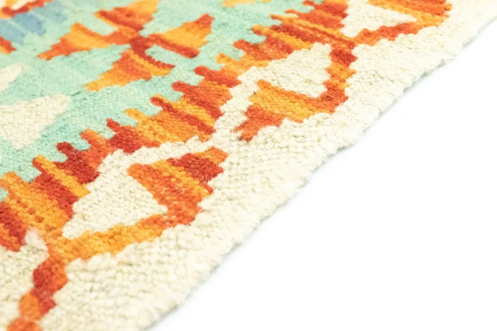 Løper Kelimteppe - Orientalsk - 200 x 68 cm - farget