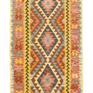 Løper Kelimteppe - Orientalsk - 200 x 99 cm - flerfarget