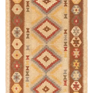 Løper Kelimteppe - Orientalsk - 200 x 79 cm - lysebrun