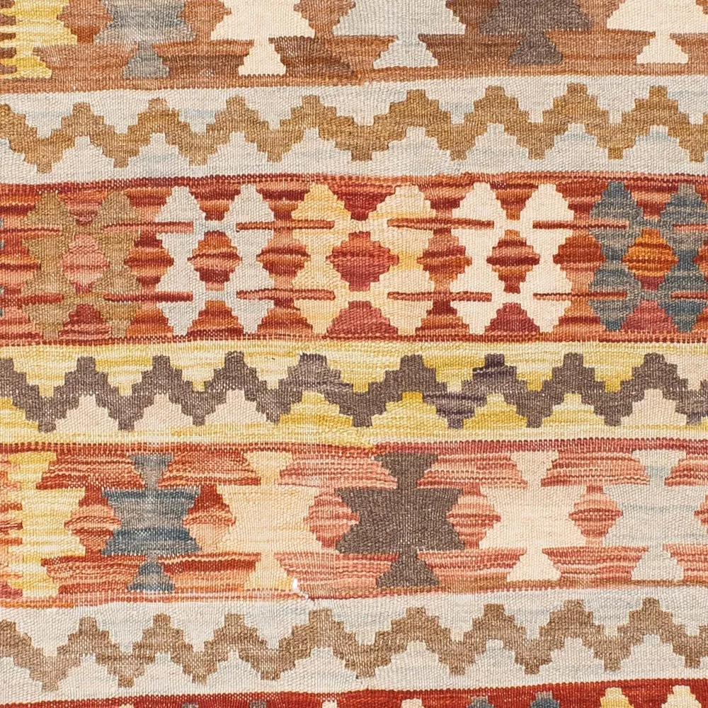 Løper Kelimteppe - Orientalsk - 200 x 92 cm - lysebrun