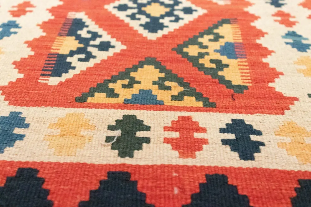 Løper Kelimteppe - Orientalsk - 200 x 63 cm - oransje