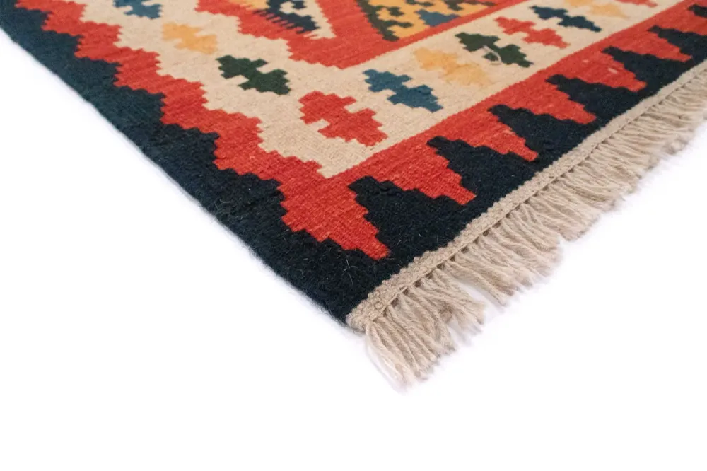 Løper Kelimteppe - Orientalsk - 200 x 63 cm - oransje