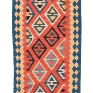 Løper Kelimteppe - Orientalsk - 200 x 70 cm - oransje