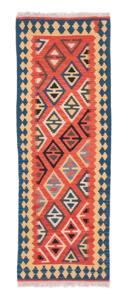 Løper Kelimteppe - Orientalsk - 200 x 70 cm - oransje