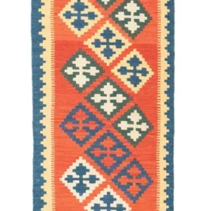 Løper Kelimteppe - Orientalsk - 200 x 70 cm - oransje