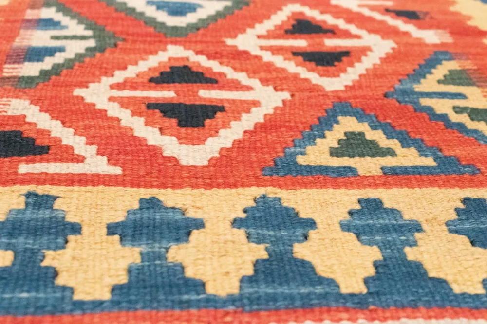Løper Kelimteppe - Orientalsk - 200 x 70 cm - oransje