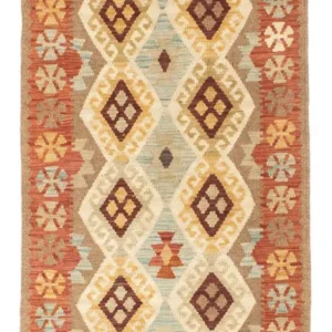 Løper Kelimteppe - Orientalsk - 201 x 78 cm - beige