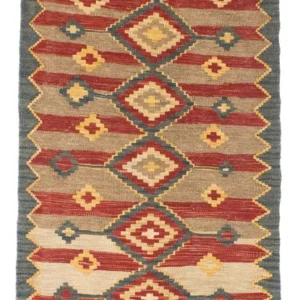 Løper Kelimteppe - Orientalsk - 201 x 72 cm - flerfarget