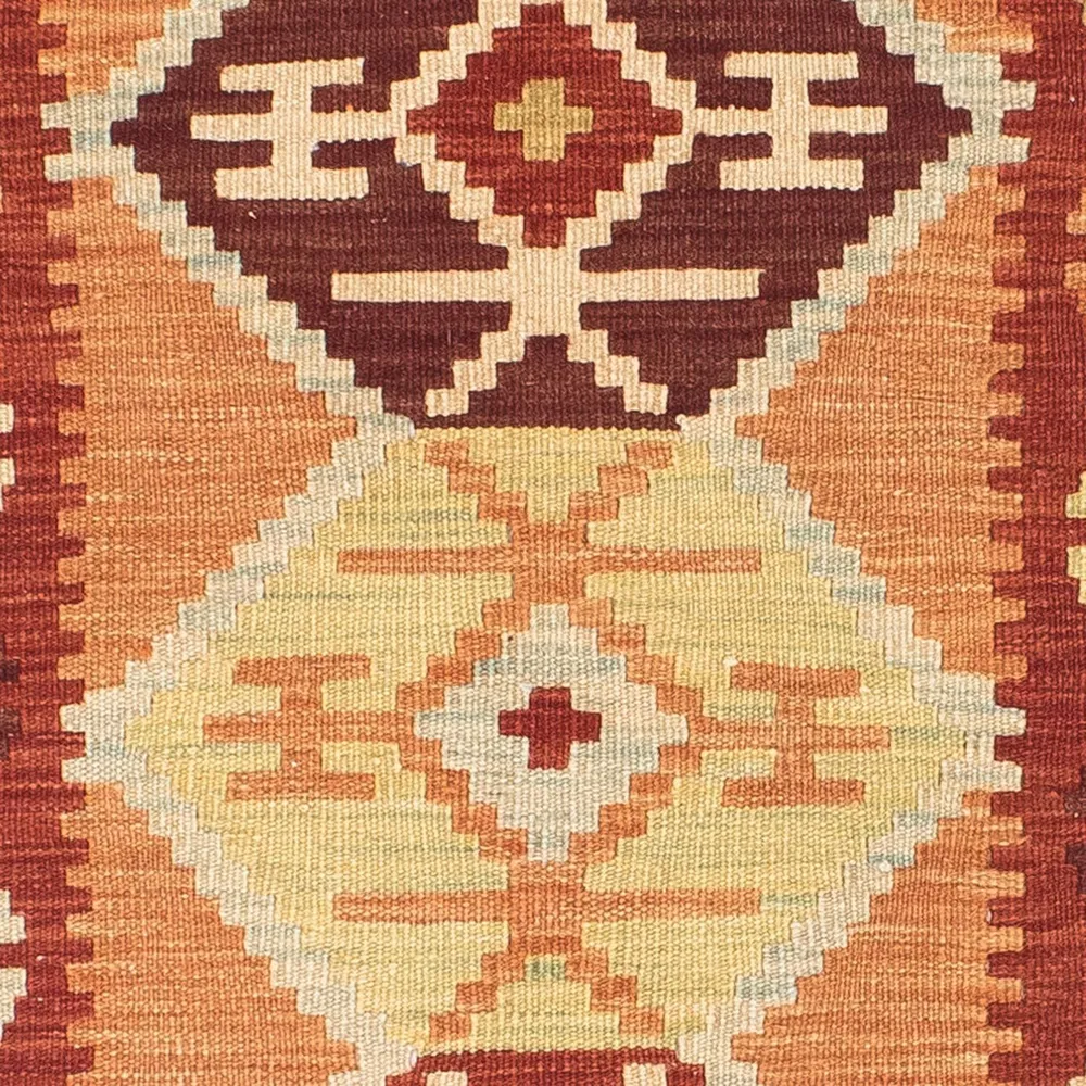 Løper Kelimteppe - Orientalsk - 201 x 64 cm - lysebrun