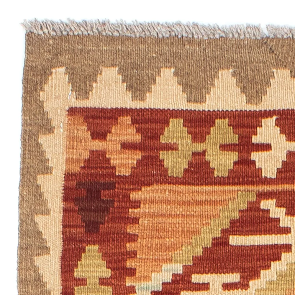Løper Kelimteppe - Orientalsk - 201 x 64 cm - lysebrun