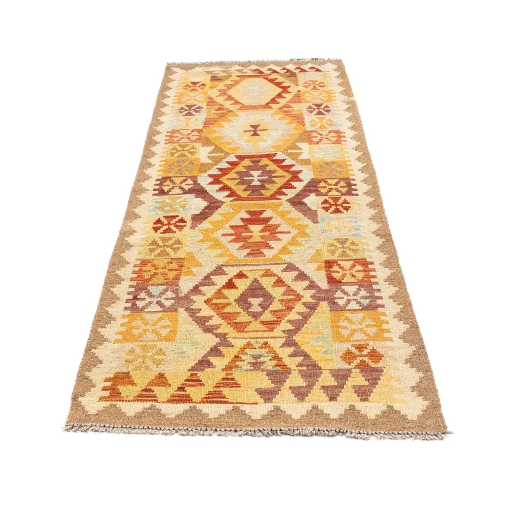 Løper Kelimteppe - Orientalsk - 202 x 75 cm - beige