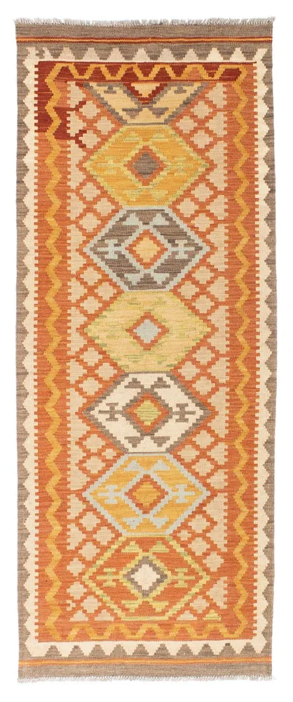 Løper Kelimteppe - Orientalsk - 202 x 76 cm - beige
