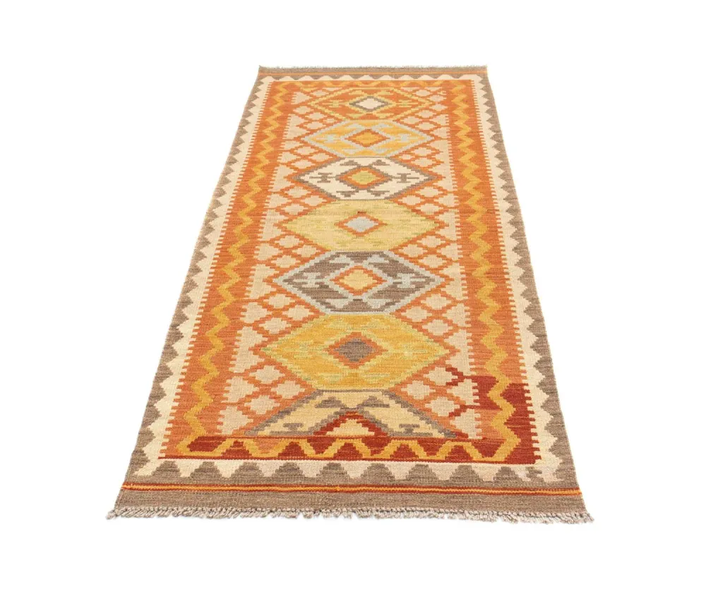 Løper Kelimteppe - Orientalsk - 202 x 76 cm - beige