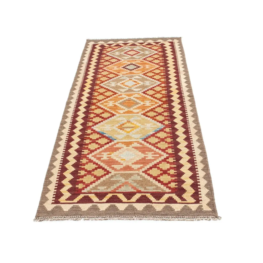 Løper Kelimteppe - Orientalsk - 202 x 73 cm - beige