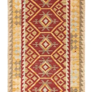 Løper Kelimteppe - Orientalsk - 203 x 71 cm - rød