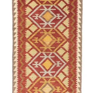 Løper Kelimteppe - Orientalsk - 203 x 67 cm - rød
